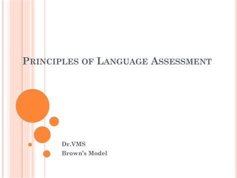 Principles of Language Assessment | PDF