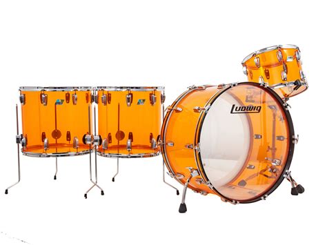 Used Ludwig Vistalite 26 Drum Kit Amber Graham Russell Drums