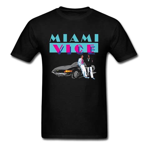 Miami Vice 80s Tv T Shirt Big Size Short Sleeve Mens T Shirts Fashion