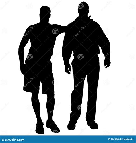 Vector Silhouettes Of Gay Stock Vector Illustration Of Male