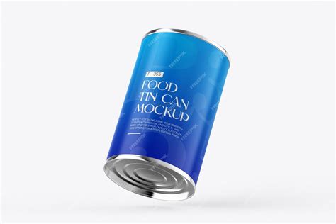 Premium Psd Tin Can Food Container Mockup Set For Branding