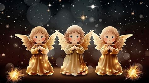 Premium AI Image | illstration banner of Angels Christmas movies