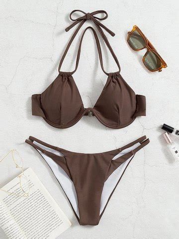 2022 Printed Underwire Strap Bikini Set Pink S In Bikini Sets Online Store Best For Sale