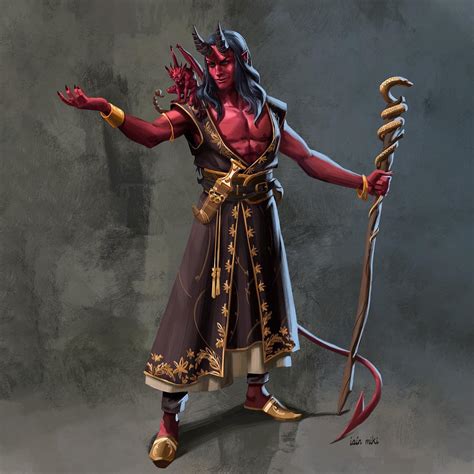 Oc Art Naelus Tiefling Warlock Rdnd