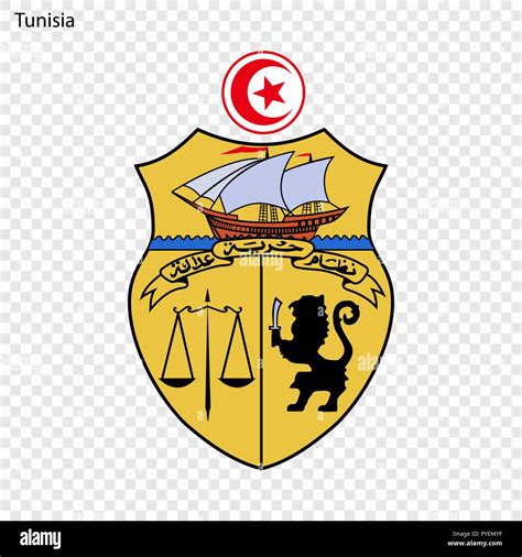 Symbole de la Tunisie. L'emblème national Image Vectorielle Stock - Alamy