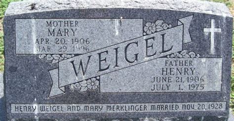 Henry Weigel Homenaje De Find A Grave