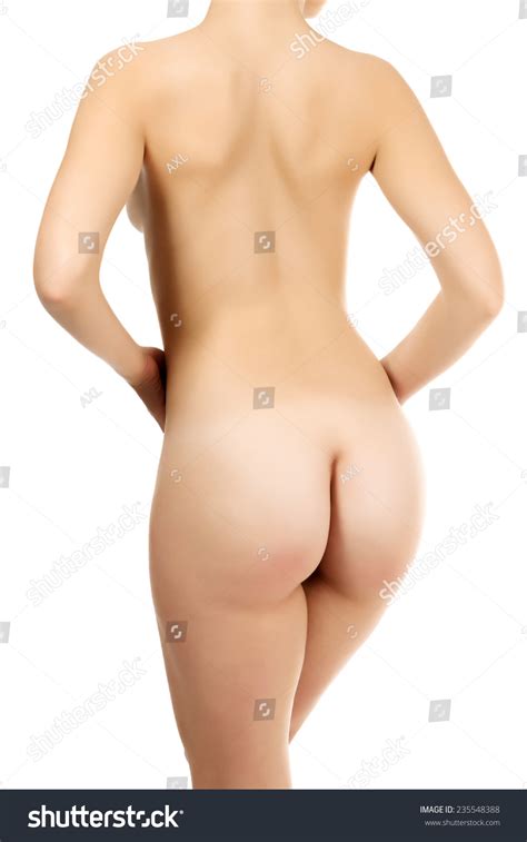 Naked Female Back White Background Isolated Stock Photo Shutterstock