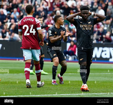 Bukayo Saka Of Arsenal Miss His Penalty During English Premier League