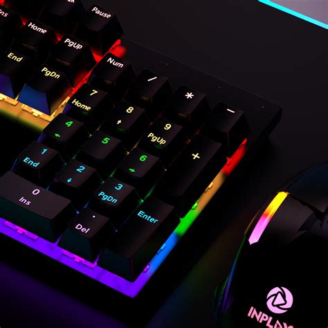 Inplay Nk B Wired Mechanical Keyboard Hot Swappable Red Switch Rgb Gaming Keyboard For Pc