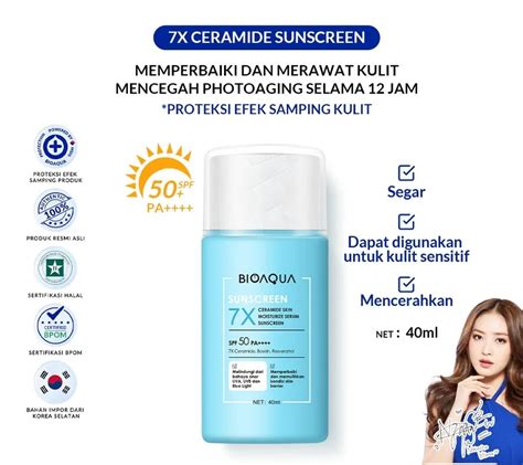 BIOAQUA 7X Ceramide Skin Moisturize Serum Sunscreen SPF 50 PA 40ml