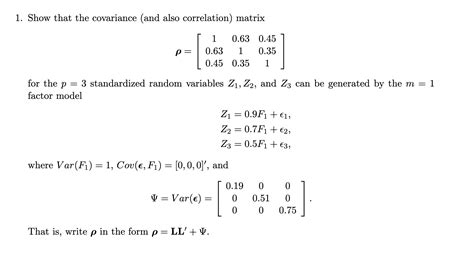 Solved 3 The Eigenvalues And Eigenvectors Of The Covariance Chegg