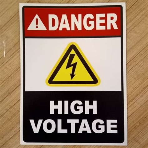 Jual Stiker K Danger High Voltage Ukuran X Cm Bahaya Tegangan