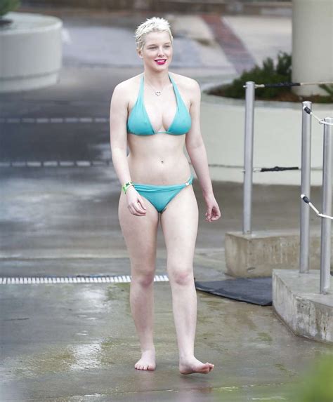 Helen Flanagan Hint Of Nipple Slip In Blue Bikini On Beach Paparazzi Pictures Porn Pictures Xxx