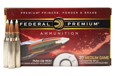 Federal 7mm 08 Remington 140 Gr Nosler AccuBond 20 Box Vance Outdoors