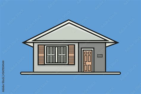 Modern city house vector illustration. Building and landmark object ...