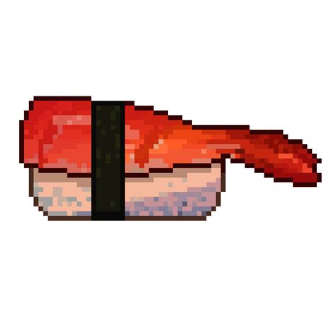 Japanese Sushi Shrimp Pixel Art 29722701 PNG