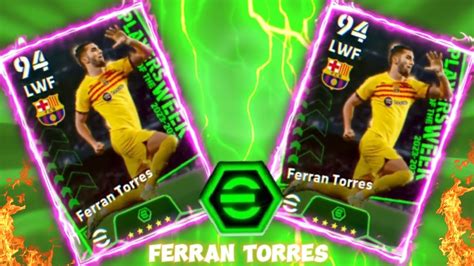 Ferran Torres Boost Exe Efootball Exe Potw Youtube