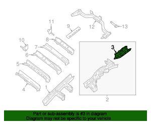 2013 2019 Nissan Pathfinder Rail End Passenger Side RH G5520 3JAMA