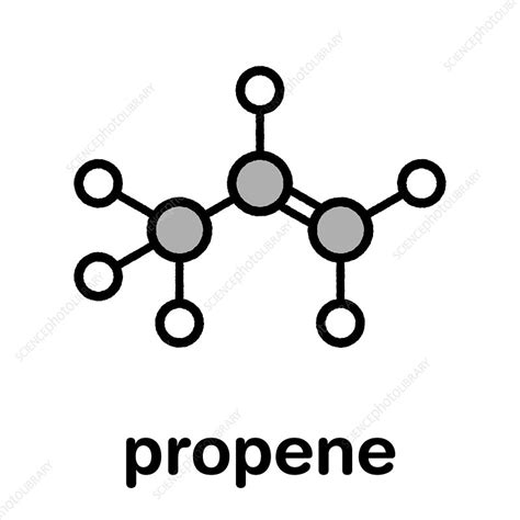 Propene Or Propylene Molecule Illustration Stock Image F027 9259