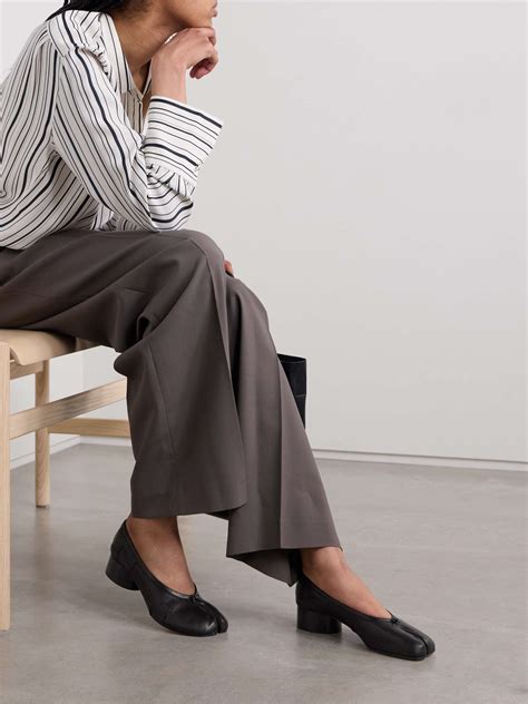 Maison Margiela Tabi Ballerina Split Toe Leather Pumps Net A Porter