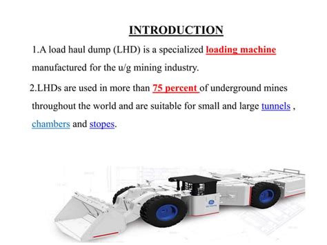 LHD Load Haul Dump Ppt PPT