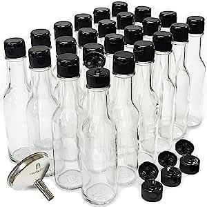 Nicebottles Hot Sauce Bottles Oz Pack With Flip Top Caps Includes Stainless Steel