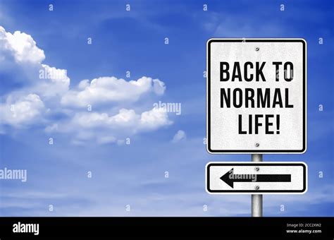 normal life roadsign information stock photo alamy