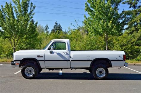 1992 Dodge Ram W 250 Regular Cab First Gen 59l Cummins Turbo Diesel 1 Owner For Sale