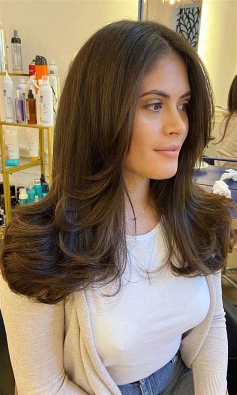 Trendy Ways To Wear Curtain Bangs Brunette Hair Color Long Curtain