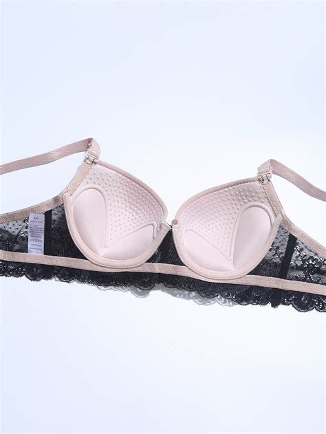 Contrast Lace Bow Front Lingerie Set SHEIN UK