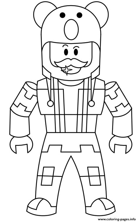 Roblox Character Men Coloring page Printable