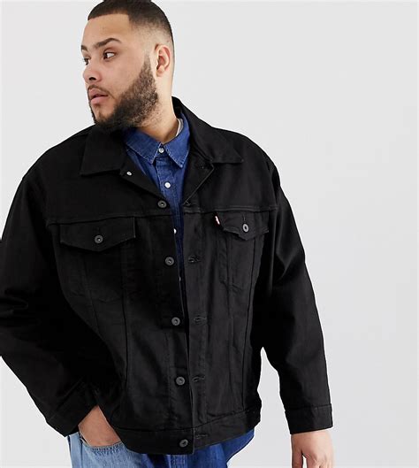 Levi's Big & Tall Denim Trucker Jacket In Black Rinse | ModeSens