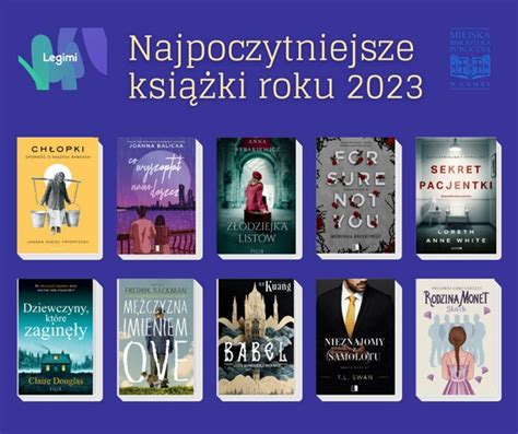 RANKING NAJPOCZYTNIEJSZYCH KSIĄŻEK ROKU 2023 NA PLATFORMIE LEGIMI