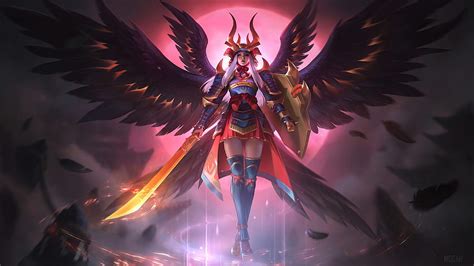 342664 Freya Raven Shogun Skin Mobile Legends Bang Bang Ml Mlbb