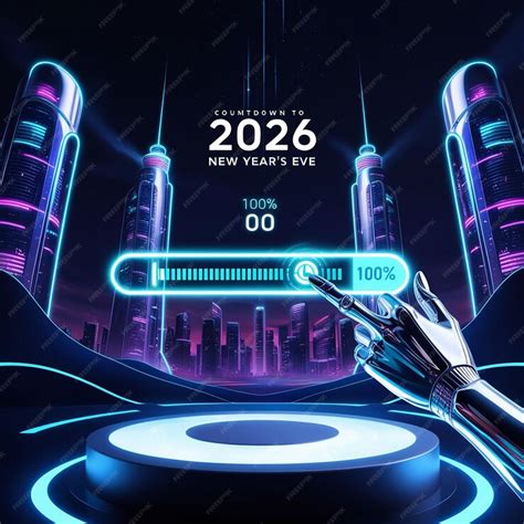 Countdown to 2026 a loading progress meter on New Years Eve turning the ...
