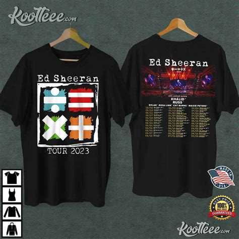 Ed Sheeran Mathematics Tour Australia Us 2023 T Shirt