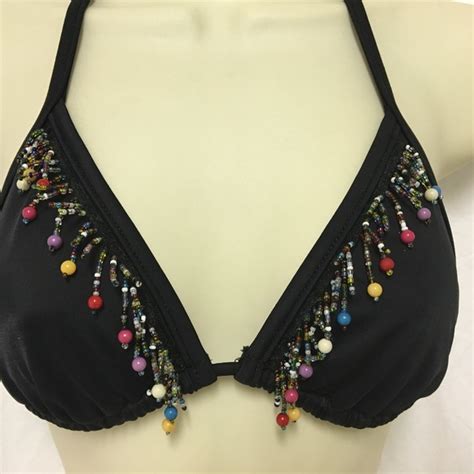 Venus Swim Venus Black Beaded Bikini Poshmark