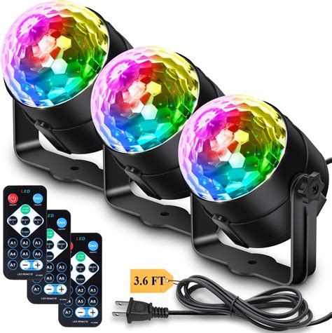 amazoncom apeocose  pack disco ball light sound activated