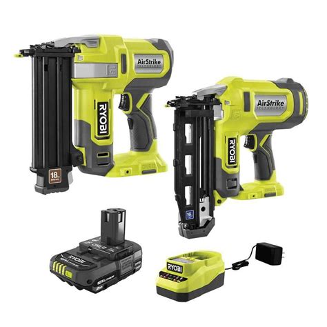 Ryobi One 18v Cordless 18 Gauge Brad Nailer With 16 Gauge Straight