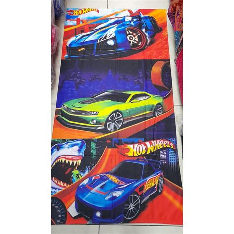 Toalha De Banho Praia Hot Wheels Infantil Tamanho Grande Shopee Brasil