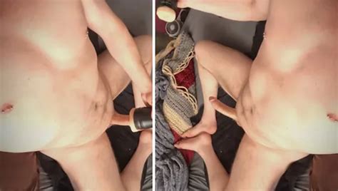 My View While I Lay Back And Fuck My Sex Toy And Cum Twice Then Cream Pie Enjoy The View Gay