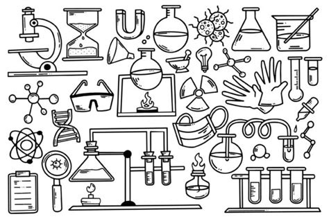 Chemistry Apparatus Clipart Black And White Cross