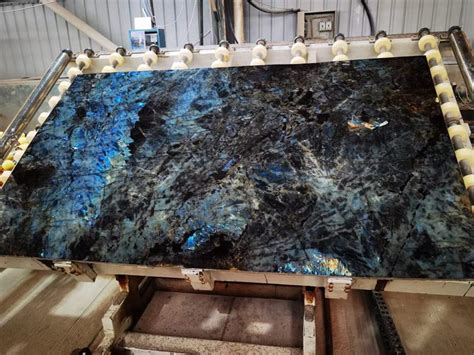 Lemurian Blue Labradorite Granite Countertop Slab