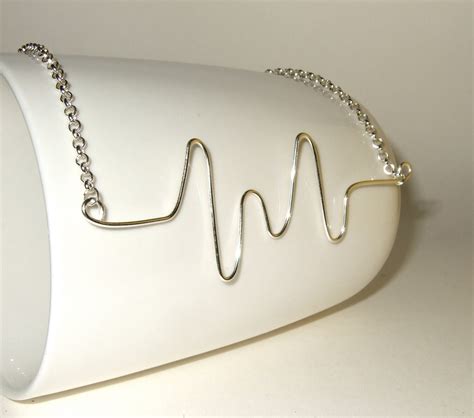 Heart Rate Necklace Wire Jewelry Heartbeat Necklace Cardiac