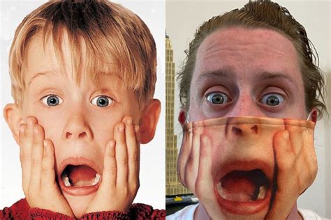 Macaulay Culkin wears iconic Home Alone inspired face mask – as he ...