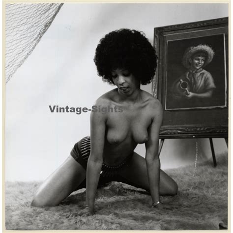 Erotic Study Dark Skinned Nude With Ammunition Belt Boobs Tongue Vintage Photo KORENJAK