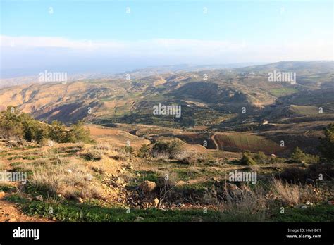 Mount Nebo, Abarim Mountains, Jordan Stock Photo - Alamy