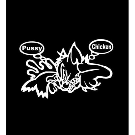 Pussy Chicken Window Decal Sticker DecalChimp