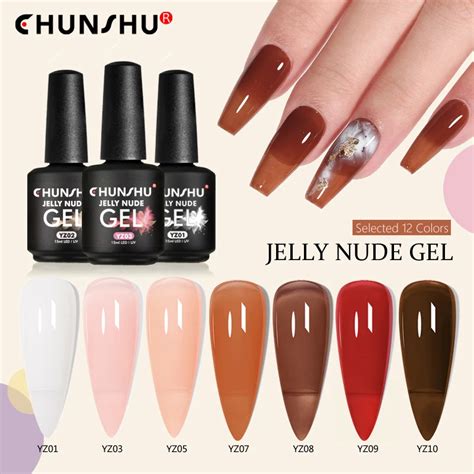 Chunshu Nude Gel Polish Translucent Milky Pink Jelly Nail Gel Ml Glaze Amber Coloured Nail Art