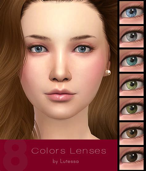 8 Colors Lenses For Male And Female All Ages LutessaSims